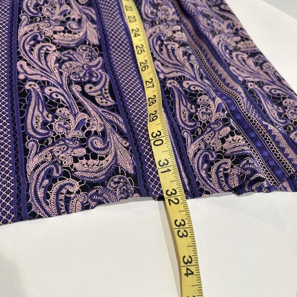 Ciaosport Vintage Set Size 6 Purple Blouse And pleated Skirts geometric/floral - Picture 10 of 14